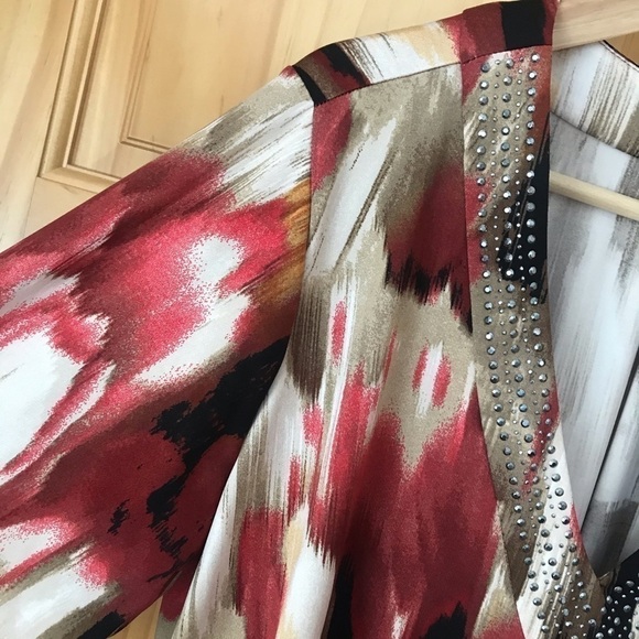 Notations Woman studded v-neck tunic plus size 1X - Picture 5 of 7